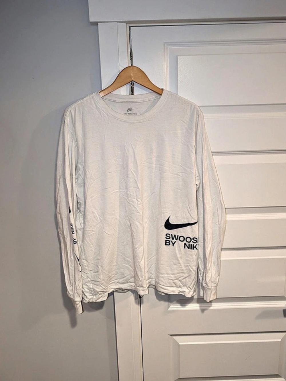 Nike NSW Big Swoosh Long Sleeve T-Shirt White XL